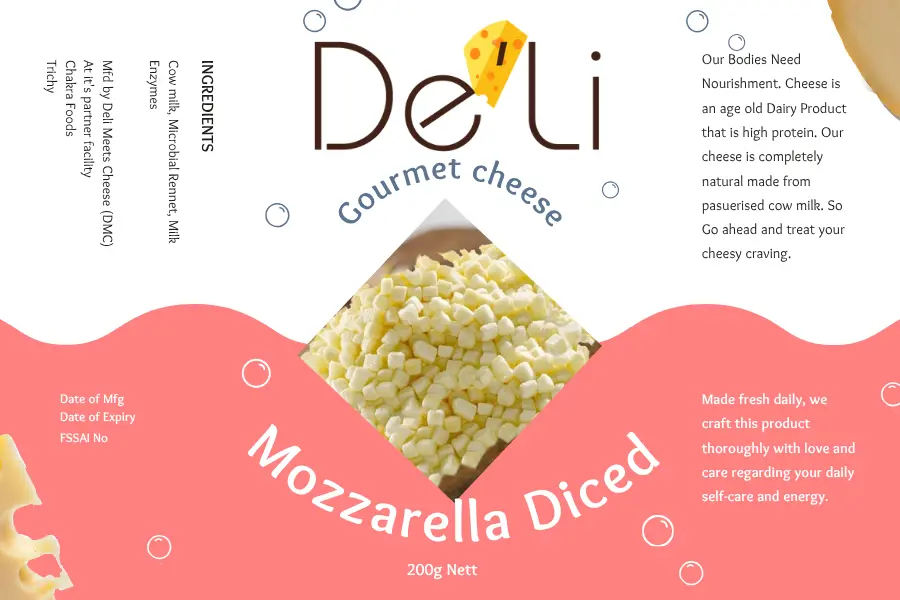 [DMC303] Mozzarella Diced 200g